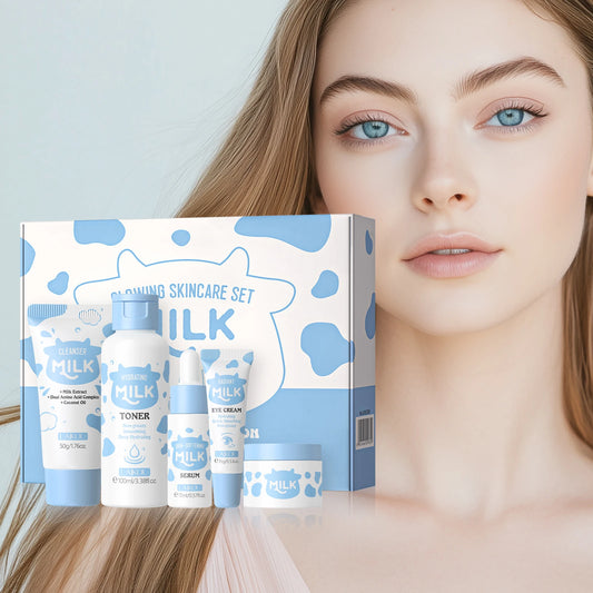 Milk Glowing Skincare Set Hydrating Brightening